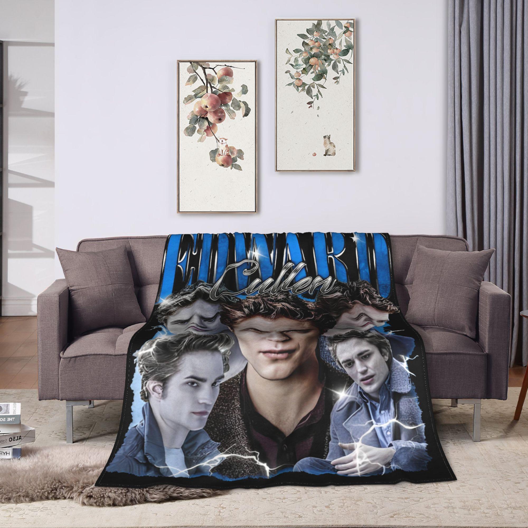 

Edward Cullen Bootleg Vintage Twilight Blanket Fleece Winter Multifunction Super Warm Throw Blanket for Bedding Car Rug Piece 100x150cm