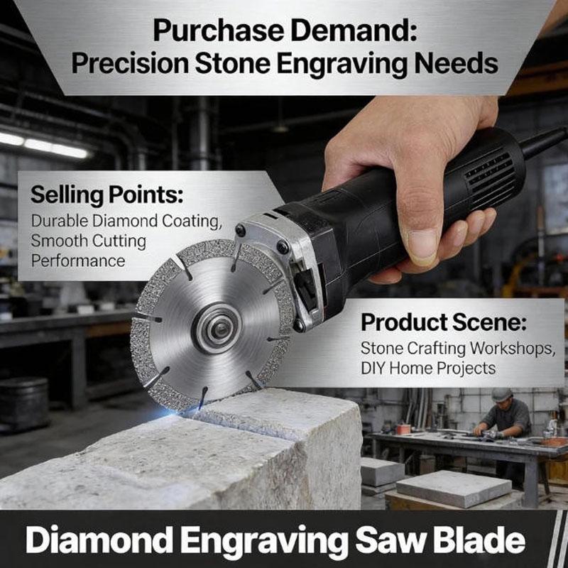 Precision Diamond Carving Wheel 40mm/50mm, High-Density Blade for Angle Grinder