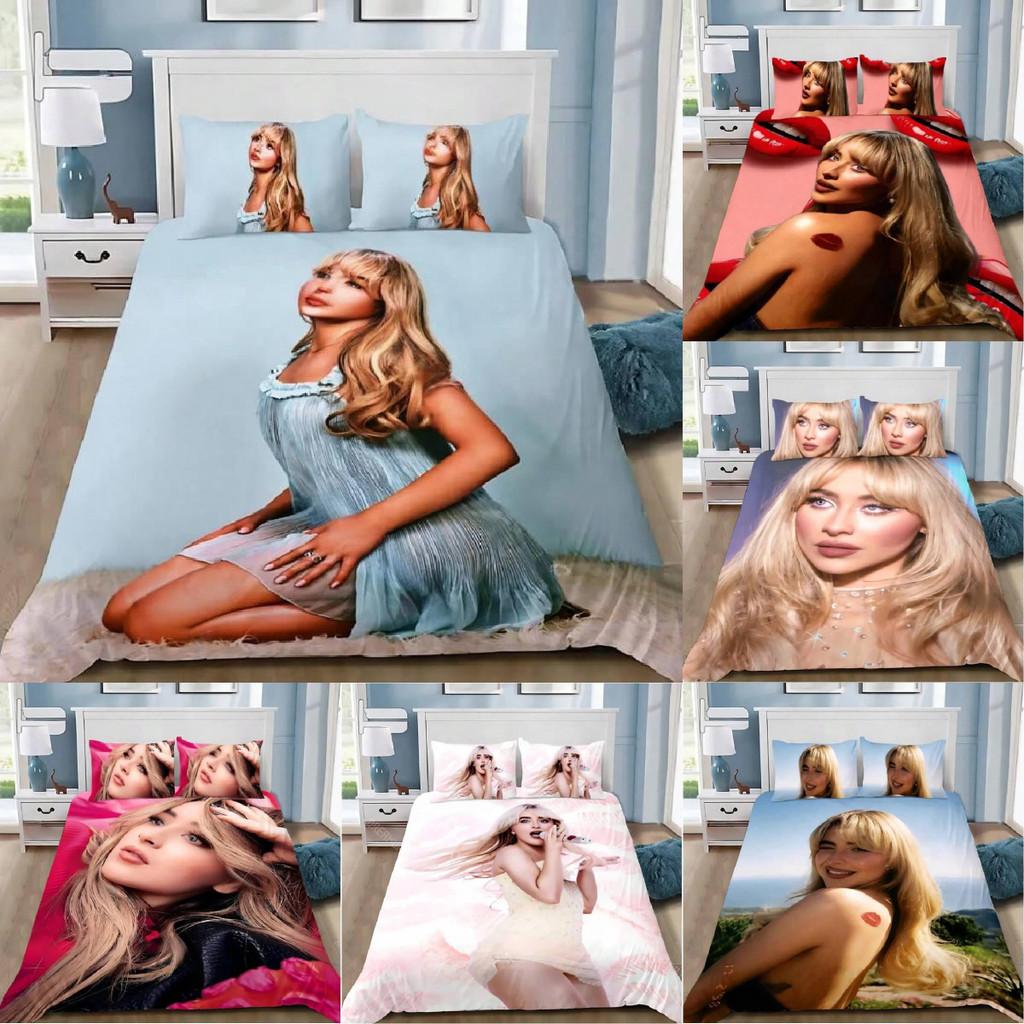 Set Biancheria da Letto Sabrina Carpenter con Tessuto in Flanella per Decorazione della Camera da Letto e Regalo