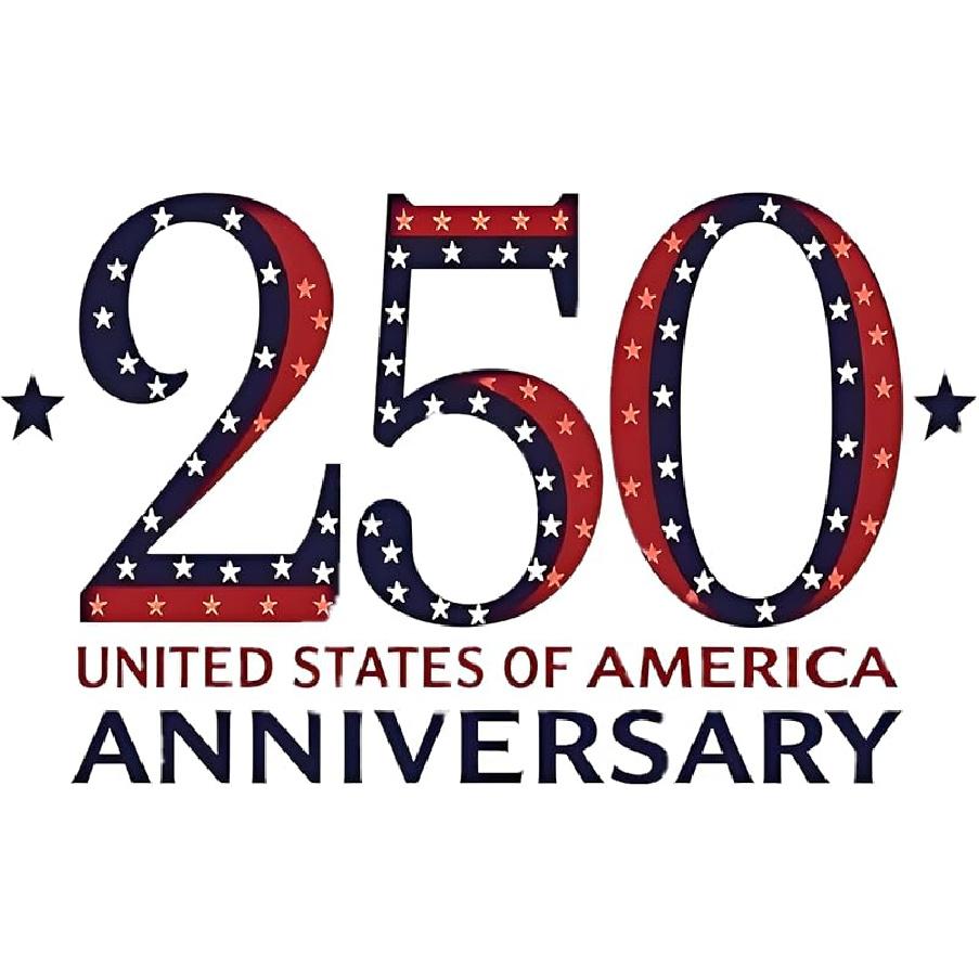 n 250 Years Decals - 10.2X6.1 in 250 Years Anniversary Waterproof Sticker for Trucks Car Trailer SUV Van or Any Smooth Surface, Removable - Bumper