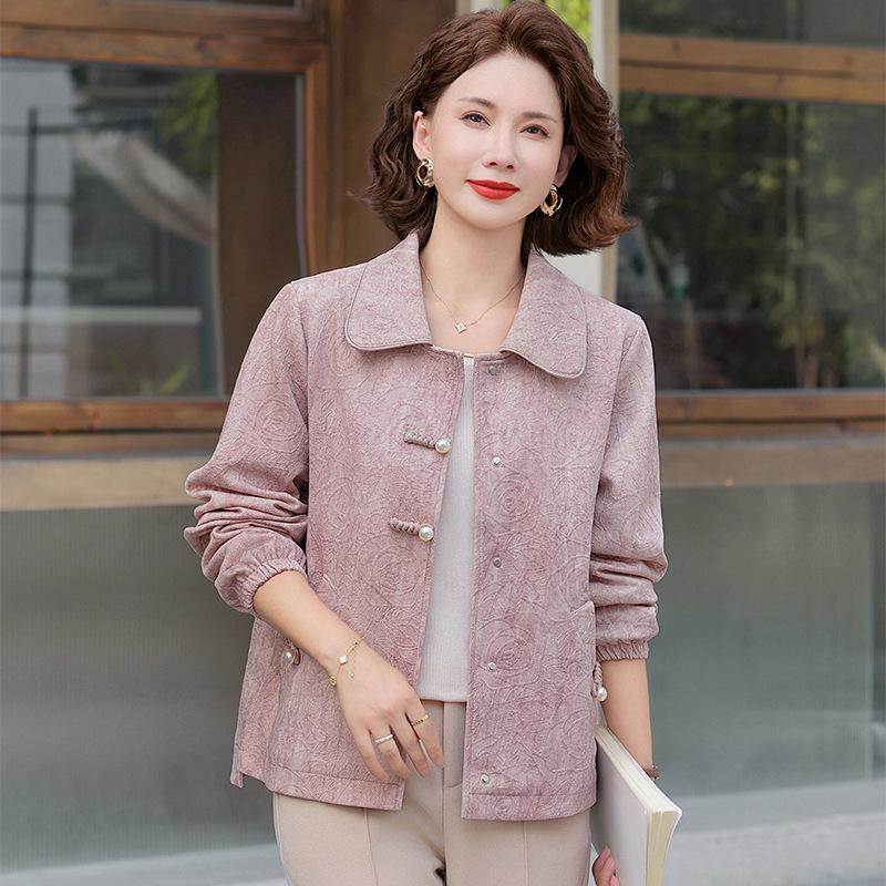 Damen Revers Strickjacke - Frühling/Herbst Mode für Mittelalte & Ältere