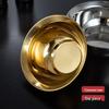 Gold 304 Stainless Steel Food Grade Bowl - Multipurpose Kitchen Basin for Salad, Soup, Vegetable Washing, Egg Beating, and Flour Mixing.