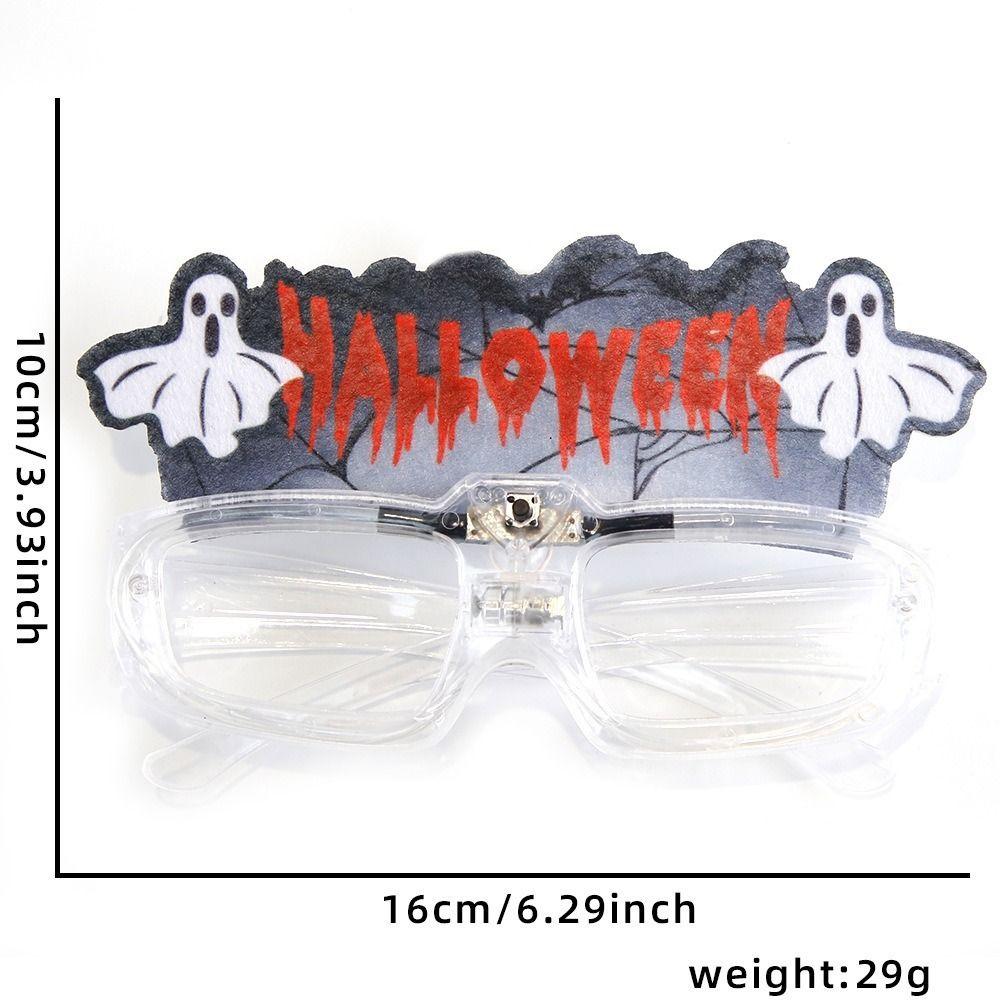 LED Halloween Luminous Glasses Pumpkin Fluorescent Glasses Funny Party Glowing Glass  Toy