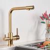 Gold  Luxury Waterfilter Tap Kitchen Faucets Mixer Drinking Water Filter Kitchen Faucet Sink Tap Hot Cold Water Tap For Kitchen