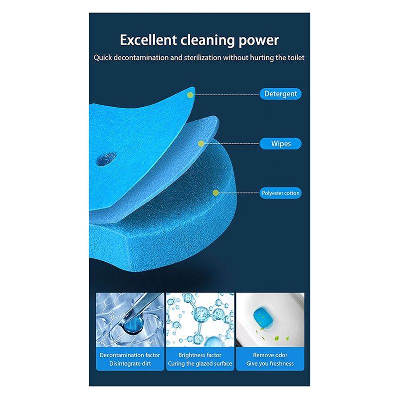 

2025+ with 24 Refills, Wall-Mounted Disposable Toilet Bowl Brush Scrubber Cleaners Kit with Holder Bathroom China Mainland
