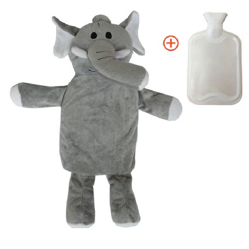 Water Hot Bottle With Plush Cover Soft Fluffy Monkey Unicorn Rubber Hand Warmer