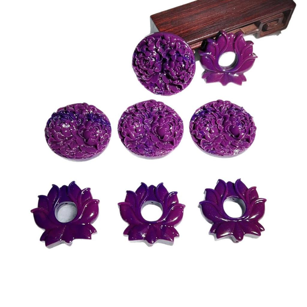 Sugilite Color Nine-Turn Lotus Peony Blooming Pendant Charm DIY Beads Accessories