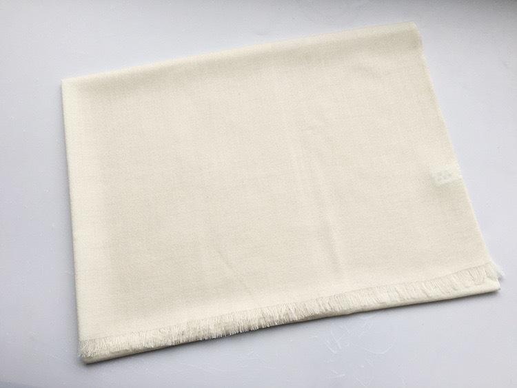 Pure White 80 Wool Scarves, White Scarves For Handmade Plant Dyeing, Women'S Warm Scarves