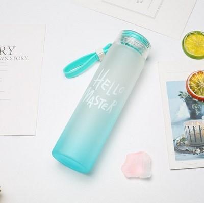 Wholesale Cheap Unique Borosilicate BPA Free Glass Water Bottle 401-500ml синий