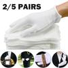 10Pcs White Cotton Work Gloves for Dry Hands Handling Film SPA Gloves Ceremonial High Stretch Gloves Household Cleaning Tools