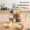 Luxurious Multi-Grid Kitchen Seasoning Jar Set - Plastic Salt & MSG Storage