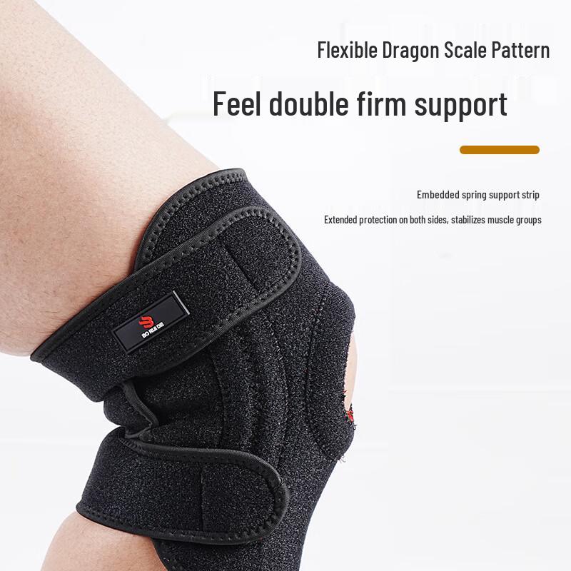 Tingbai Sports Knee Brace with 3 Straps & 4 Spring Support
