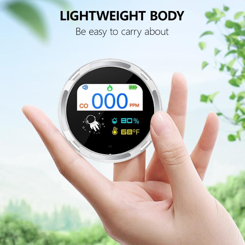 Carbon Monoxide Detector Rechargeable CO Detector with Alarm Carbon Monoxide Meter CO Detector for Car Hotel Room Travel