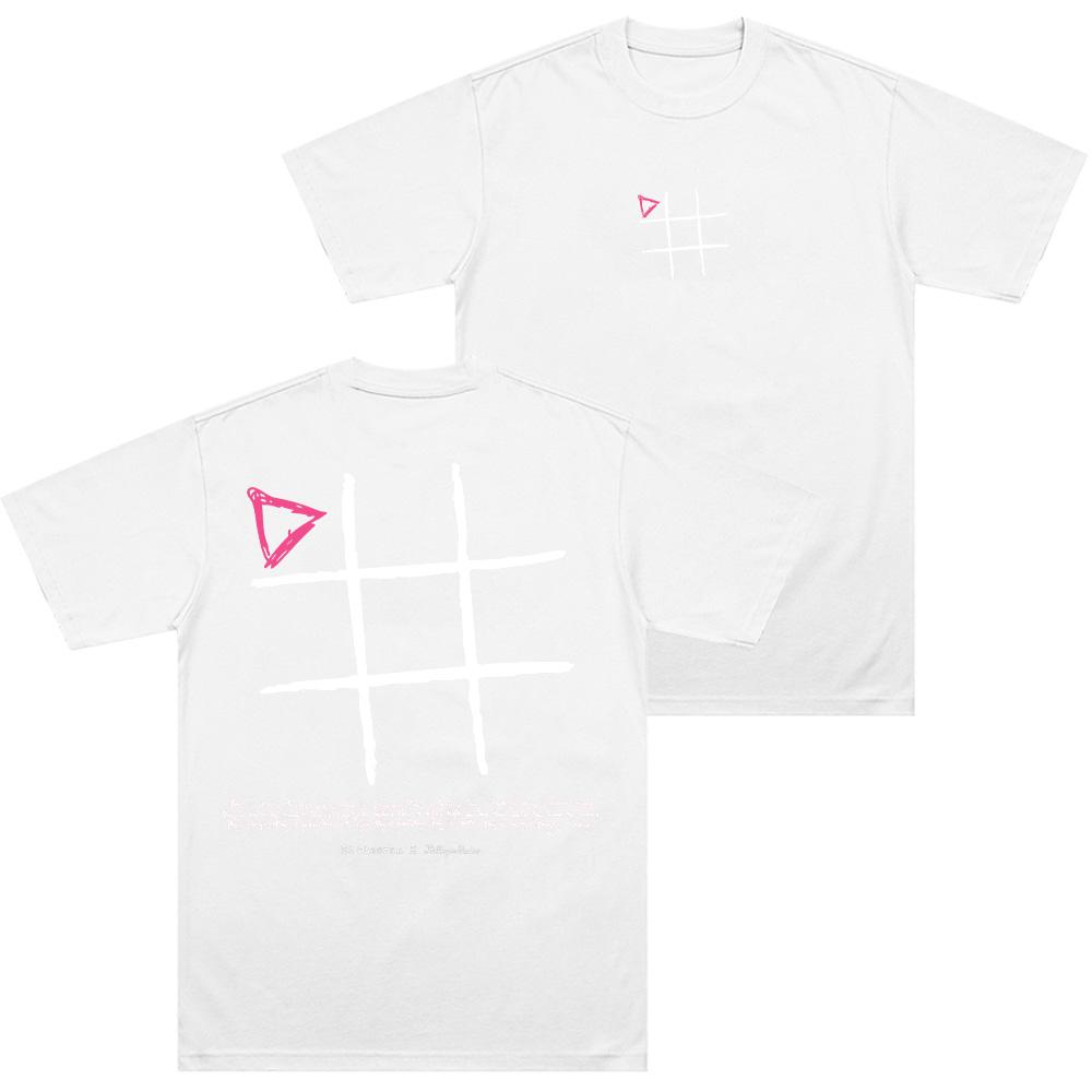Ed Sheeran Play X KidSuper Tick Tack Toe T-Shirt Men Fashion Retro Short Sleeve T Shirt Unisex Breathable Casual Cotton Tees Top
