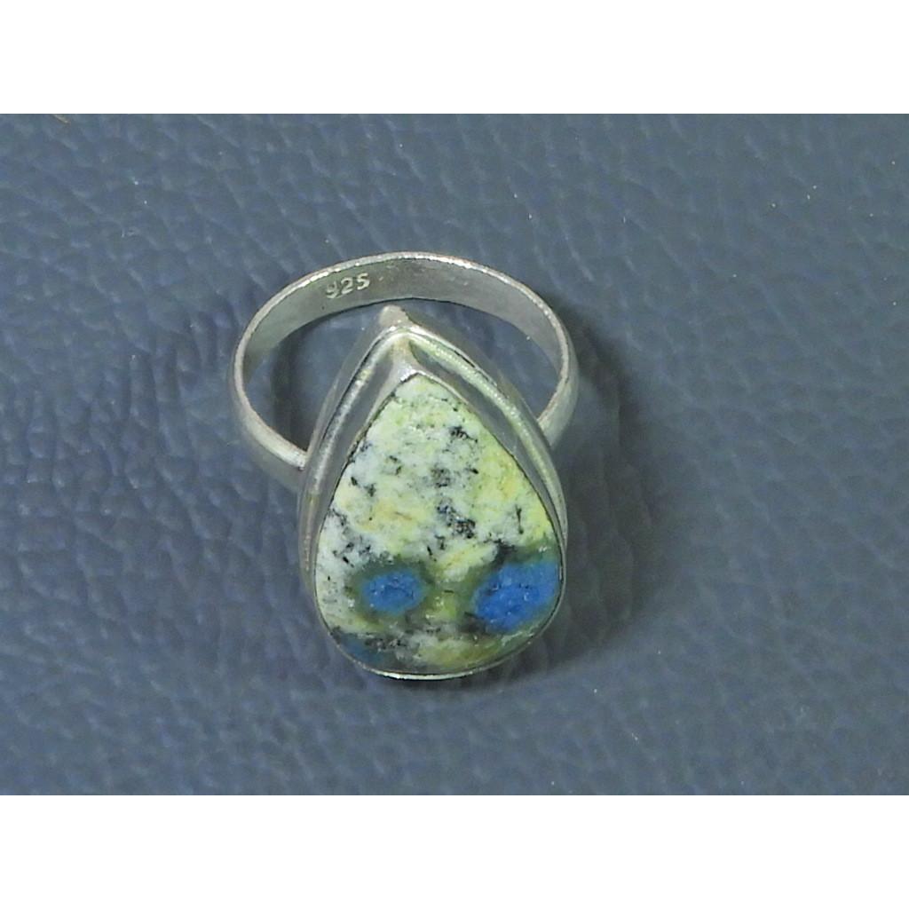 

Natural K2 Jasper Solid 925 Sterling Silver Handmade Pear Ring Size US-09 MK-22