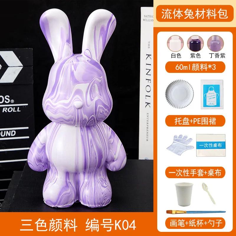 Acrylfarben-Set „Fluid Rabbit White Embryo“ für die Herstellung von handgefertigtem DIY-Spielzeug und kreativen Ornamenten – inklusive Flüssigmalerei-Set für „Fluid White Bear“.