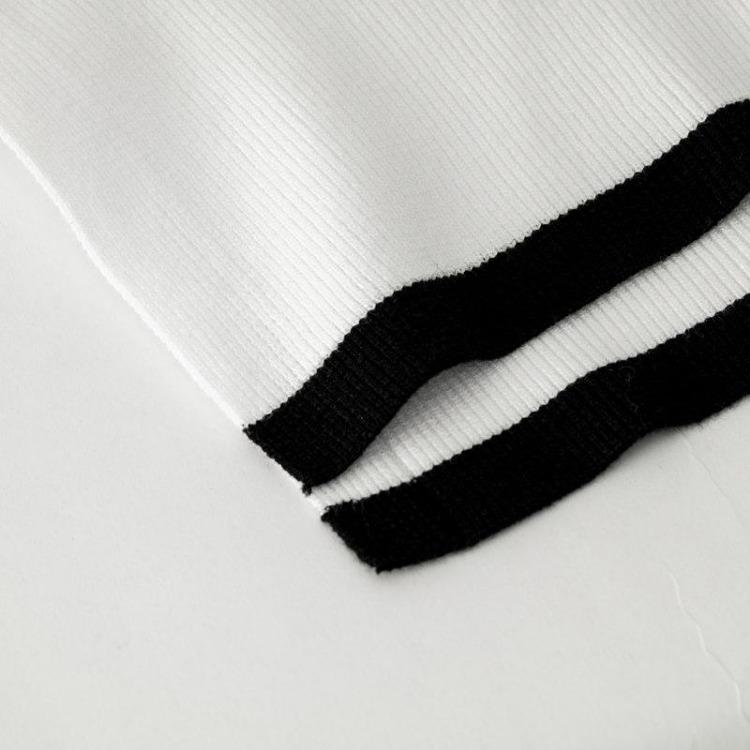 Fashion Women Casual Loose High Neck Striped Knitted Sweater Top Autumn Winter New