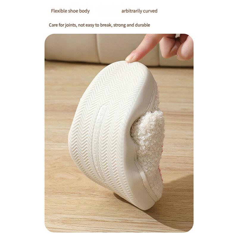 Pantofle Houby Zimní Fleecem Podšité Domácí Obuv Protiskluzová Vnitřní Pohodlí Roztomilý Design S Usmívající se Tváří Teplá Domácí Obuv Unisex Protiskluzové Podrážky