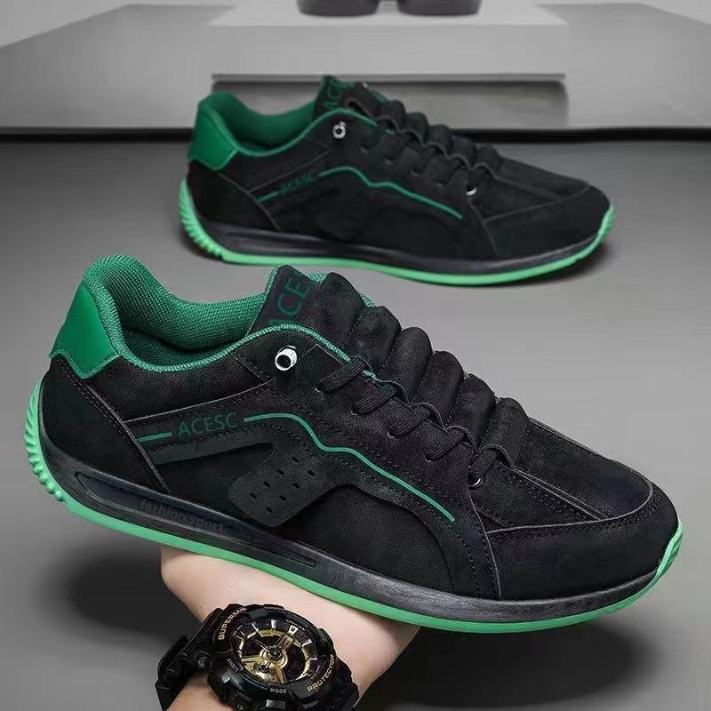 Neue Leichte Herren Freizeitschuhe mit Weicher Sohle Flusen Nähgarn Low Top Schnürschuhe Sportschuhe zum Laufen Gehen