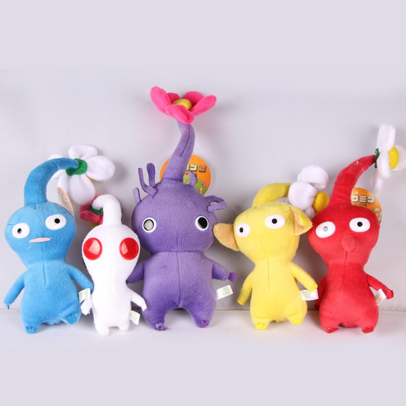 5 Stück/Set Pikmin Plüschtiere Knospe Blatt Plüschpuppe Cartoon Plüsch für Geschenk pink