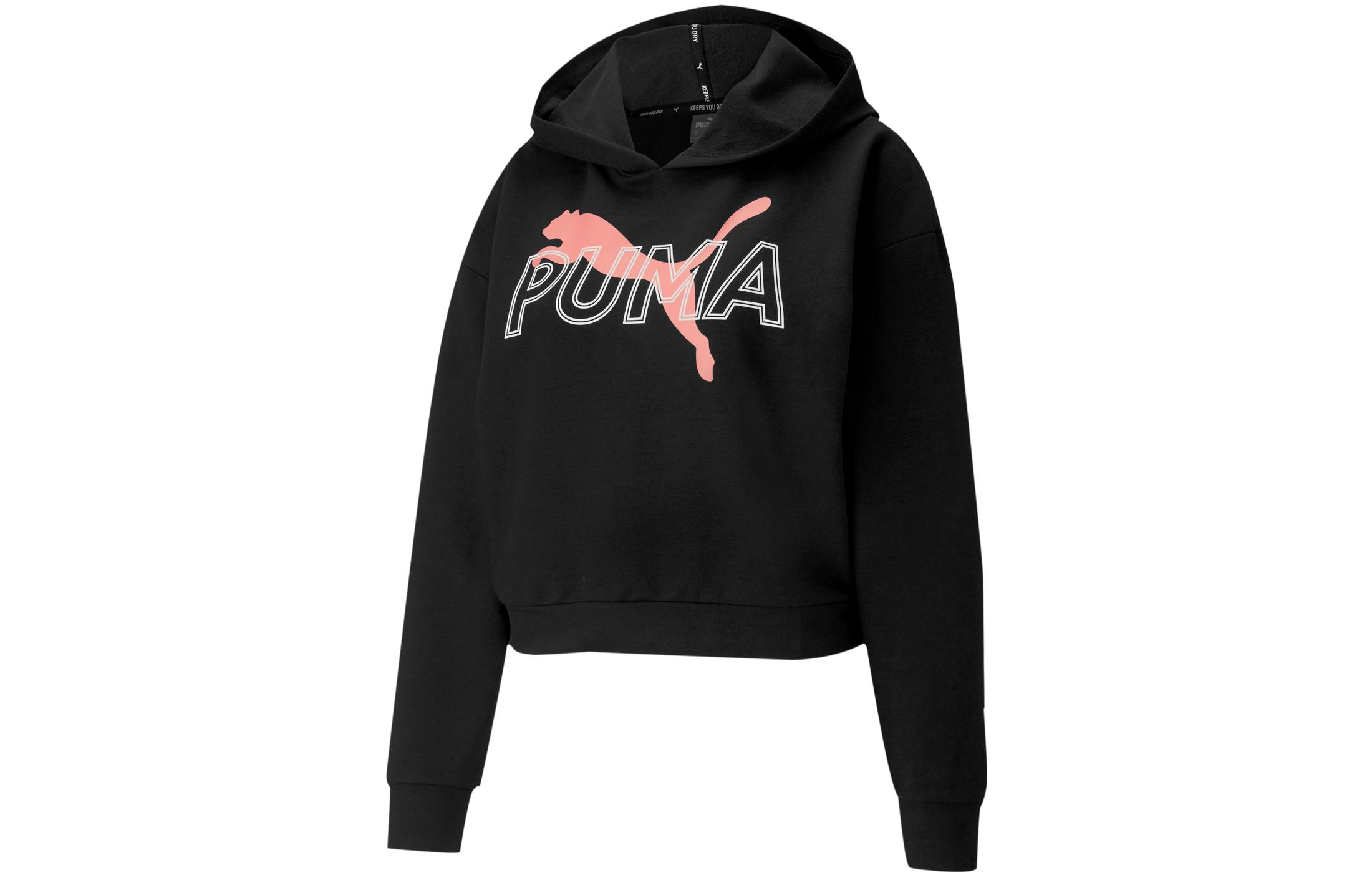 PUMA Толстовки Женские Черные С Капюшоном Умеренная Обычная 585288-51 XL