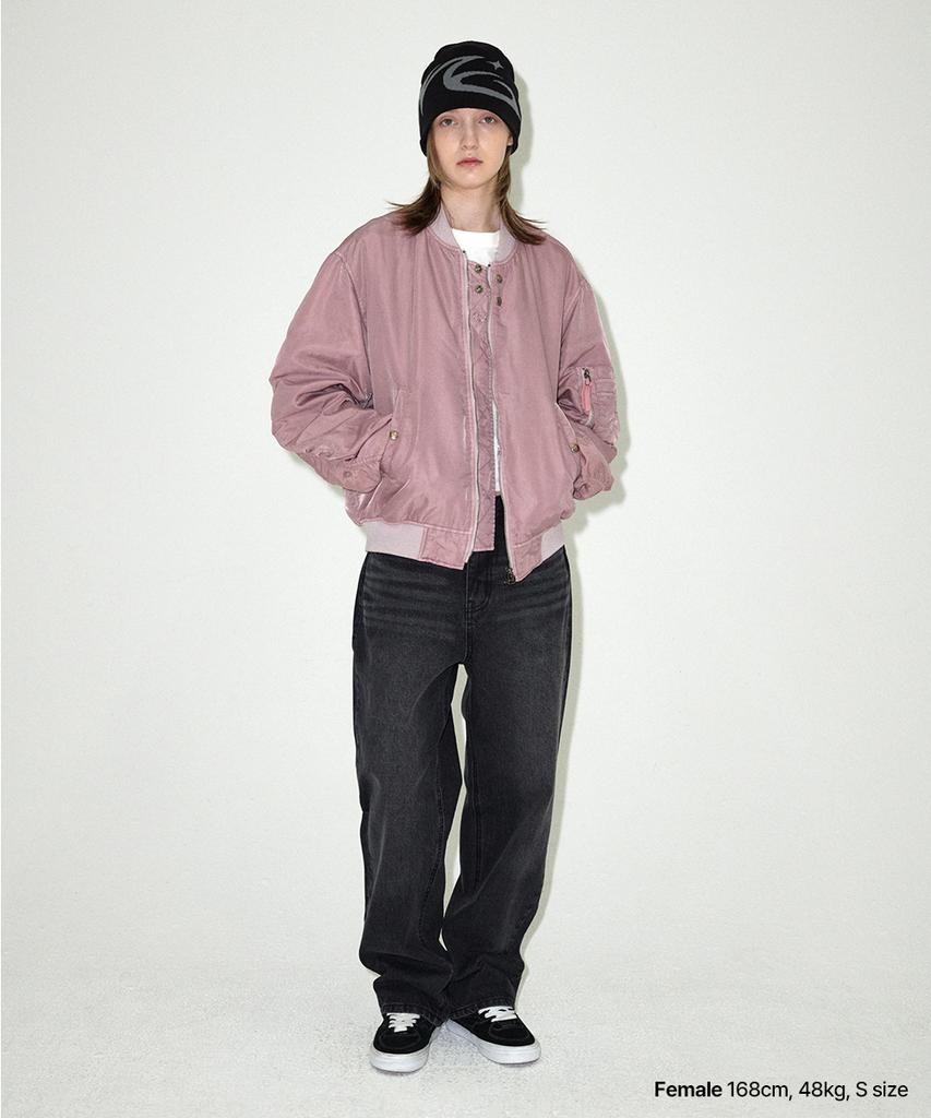 Mahagrid Overdyed Ma-1 Jacket Pink(Mg2Efmb930A)