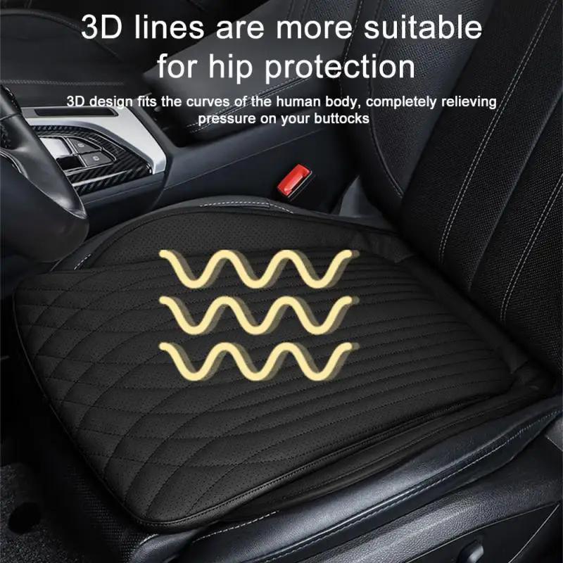 Breathable Car Seat Cushion Luxury Leather Commercial Vehicle Non-slip Support Pad Universal High Rebound Sponge Seat Cover