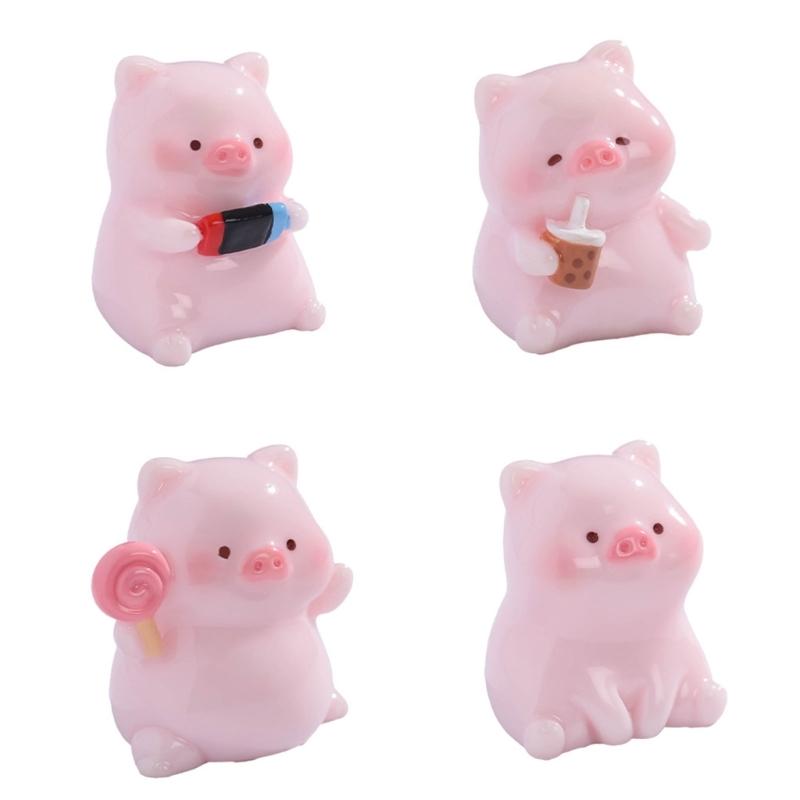 

Pigs Figurines Mini Pigs Decors Waterproof Toy Playsets Miniature Doll Garden Figurines Cake Toppers Parties Favor 1