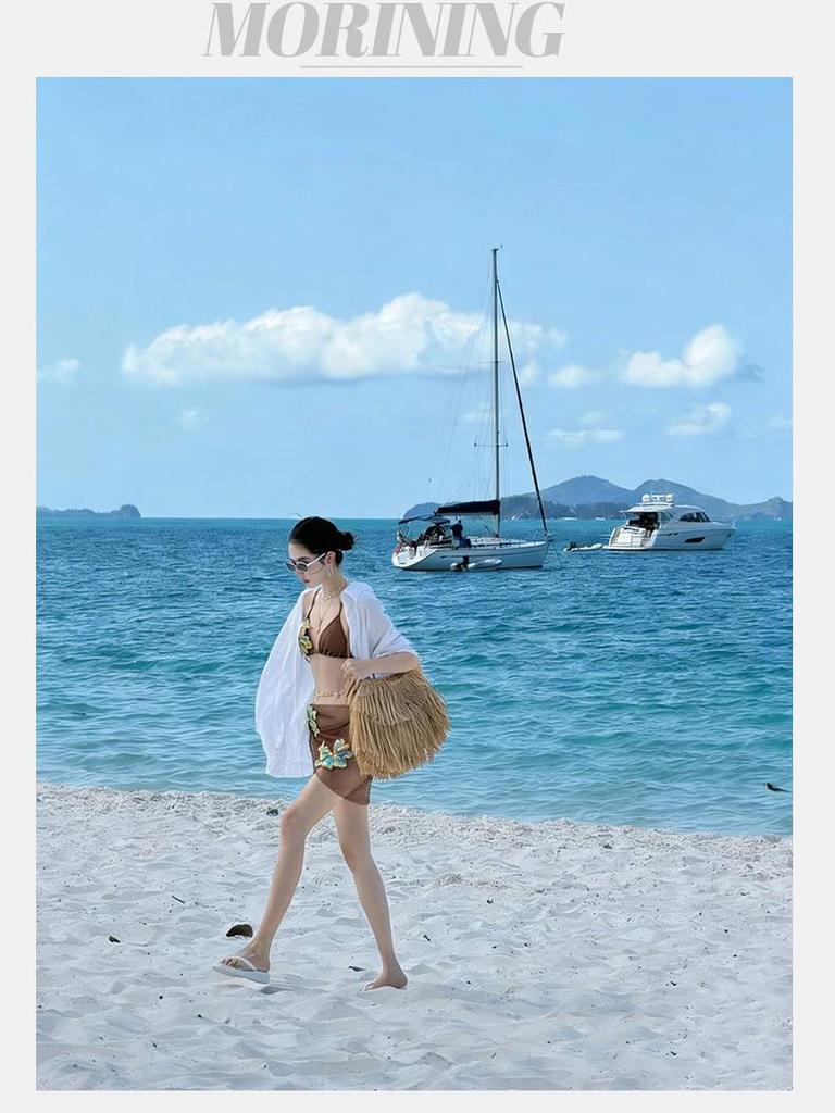 Women's Korean One-Shoulder Halter Backless High-Waisted Tummy-Control One-Piece Swimsuit