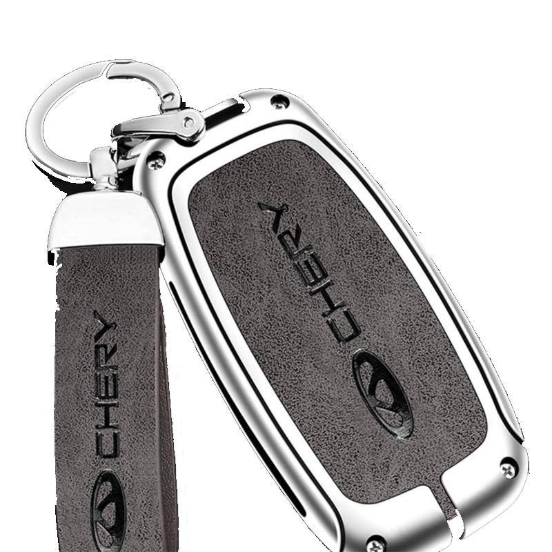 

Chery Tiggo 8 Pro Zinc Alloy Car Key Cover Case Shell New Rrival Interior Accessories Suit Silver-A