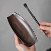 Handmade Ebony Tea Scoop & Pick Set with Solid Wood Tray and Bamboo Tasting Tools - Tea Spoon & Six Gentlemen Accessories.