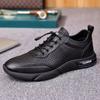 Mens Sandals 2025 Summer New Leather Mesh Breathable Men's Casual Shoes Soft Sole Soft Surface Hollow Casual Mens Shoes