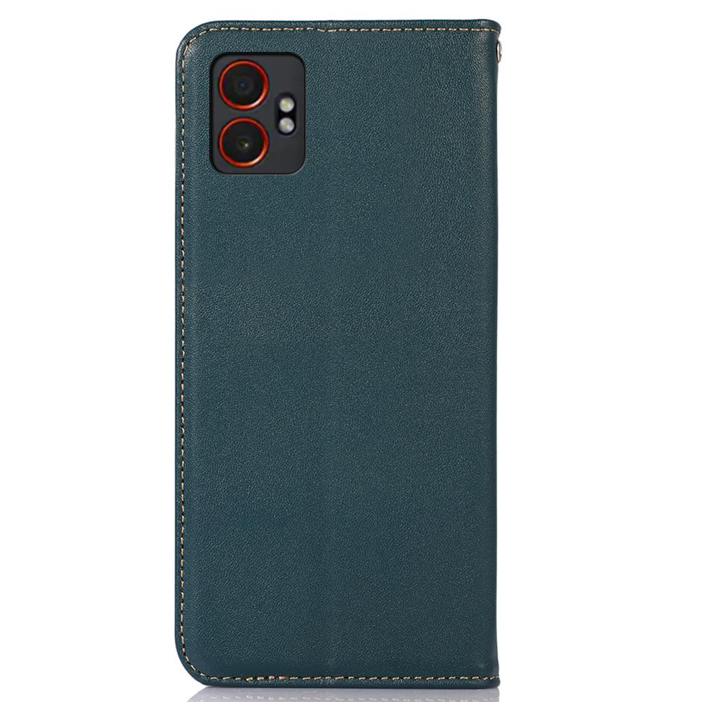 KHAZNEH For Samsung Galaxy XCover7 Pro Case Wallet Genuine Cow Leather Phone Cover Nappa Texture