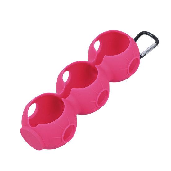 Porta Palline da Golf in Silicone con Moschettone, Contiene 3 Palline, Copertura Portapalline da Golf per Borsa da Golf, Custodia Protettiva Organizzatore Palline da Golf, Accessori da Golf