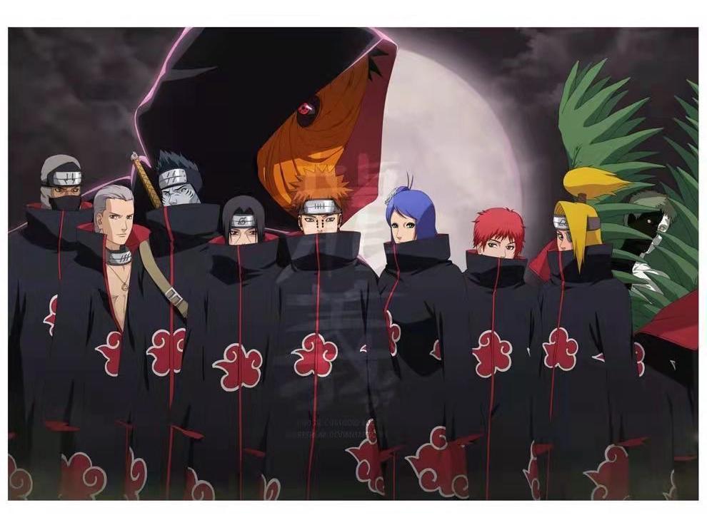 Naruto Akatsuki Cloak Cosplay Costume: Uchiha Itachi, Deidara, Sasori, Obito, Tobi, Fourth Hokage Edition