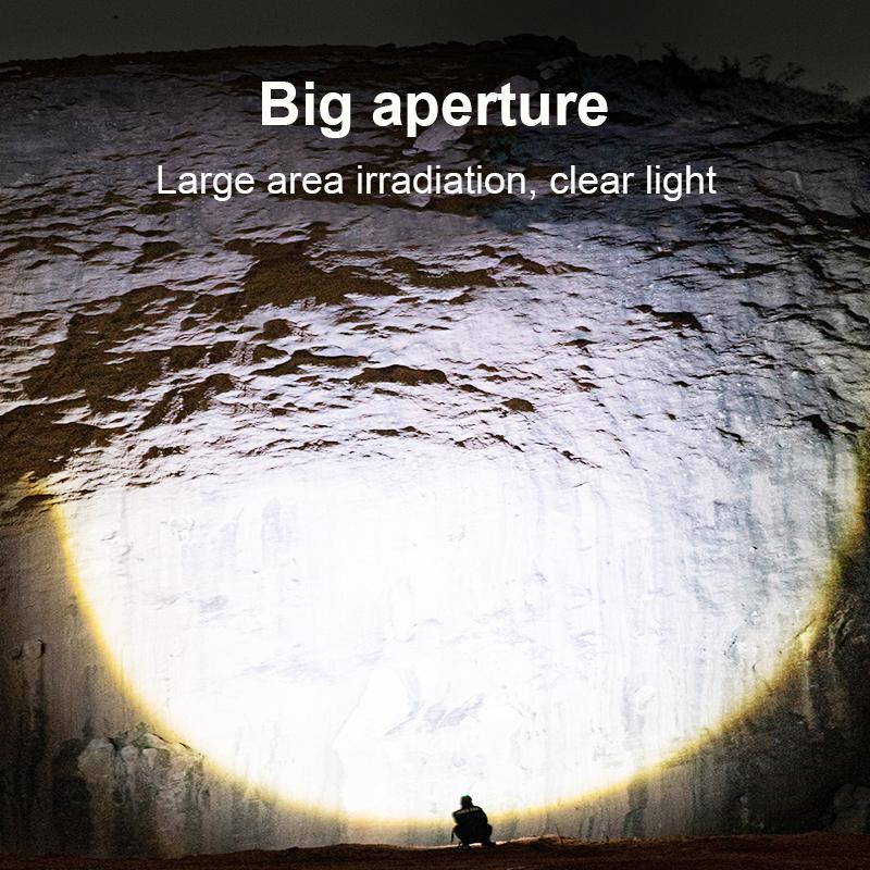 Powerful LED Flashlight Aluminum Alloy Portable Torch USB ReChargeable Outdoor Camping  Flash Light