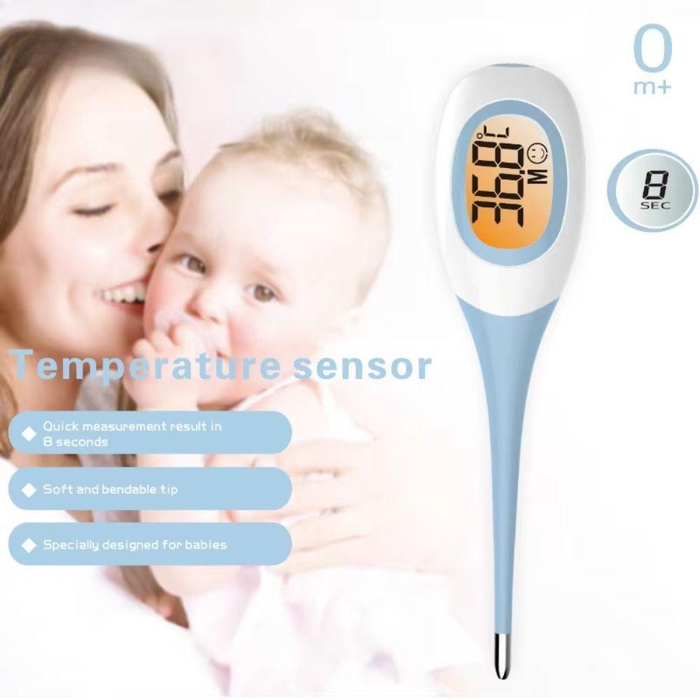 8 Seconds Digital Thermometer Backlit Display LCD Thermometer LCD Display Fever Thermometer  Cat