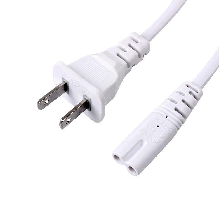 US-JP Standard Flat 8-Tail AC Power Cord for Table Lamp & Audio Adapter