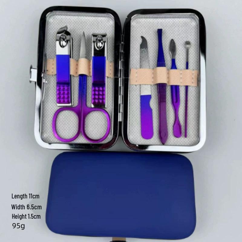 

Набор кусачек для ногтей с красочным градиентом из 18 предметов - Полный набор инструментов для ухода за ногтями и красоты для дома