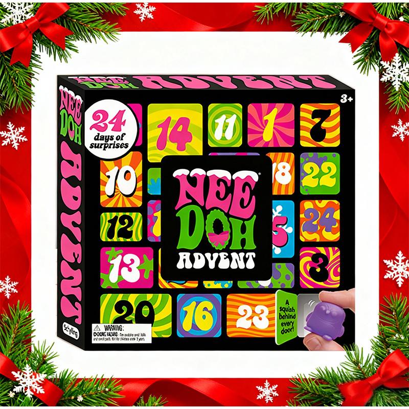 Calendar de Advent Nee Doh 2025 24 Zile Numărătoare inversă de Crăciun cu Cutii Surpriză Cadou Amuzant pentru Copii Adulți Cadou Nou pentru Sărbătorile de Familie