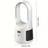 Bladeless Desk Fan, Portable Quiet Cooling Fan, Low Noise Energy-Efficient Personal Circulator Fan with Digital Display for Home & Office Use