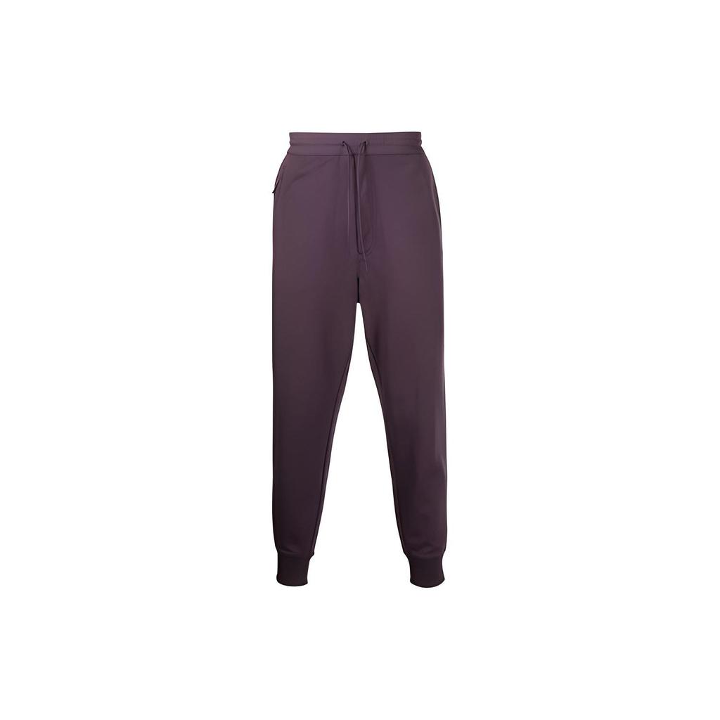 Y-3 Logo Knit Drawstring Sweatpants Men Bottoms Burgundy HB3394