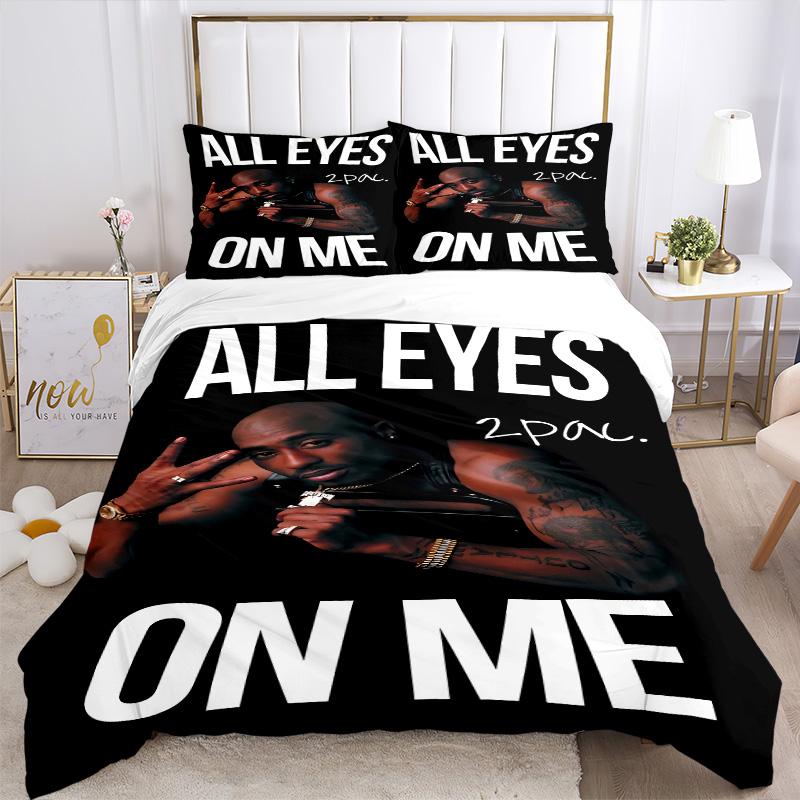 2Pac'S Iconic Pose Print 3Pcs Bedding Setduvet Cover With 2 Bedropillowcase Home Birthday Gift