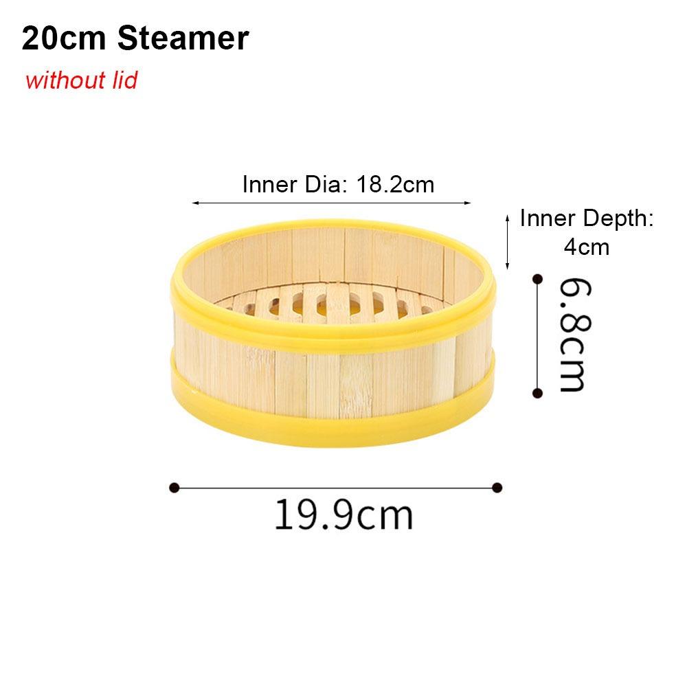 1Pcs With Lid Steamer Basket Handmade Kitchen Cookware Durable Bamboo Steamer  Chinese Food Making