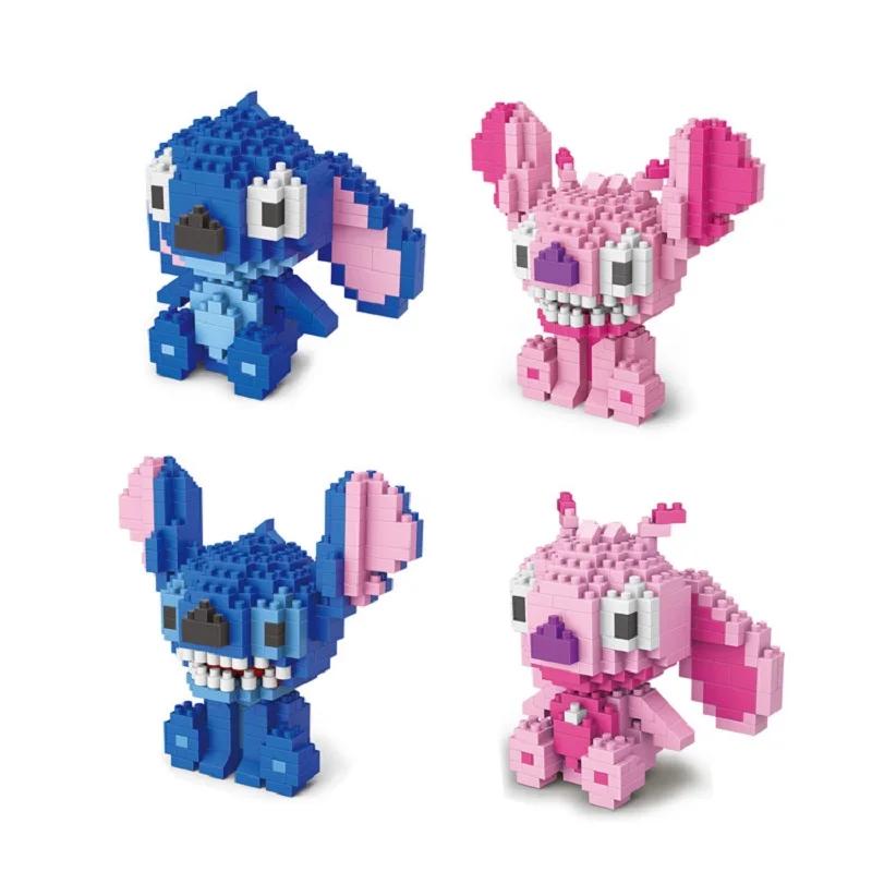 236-313pcs Stitch Building Blocks Toy Diamond Bricks Lilo Stitch Doll Figurines Children Birthday Gifts