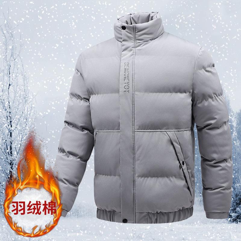 

Мужские осенне-зимние пальто с подкладкой, новые струящиеся мужские флисовые куртки с хлопковой подкладкой, утолщенные, приталенного силуэта, с хлопковой подкладкой 5XL