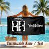 Custom Text Beach Towel, Soft Absorbent Swimming Multi-use TowelGorillaz