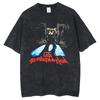 Camiseta Estampada de Turnê do Rapper Kanye West Verão Masculina e Feminina Algodão Roupas Y2K Manga Curta