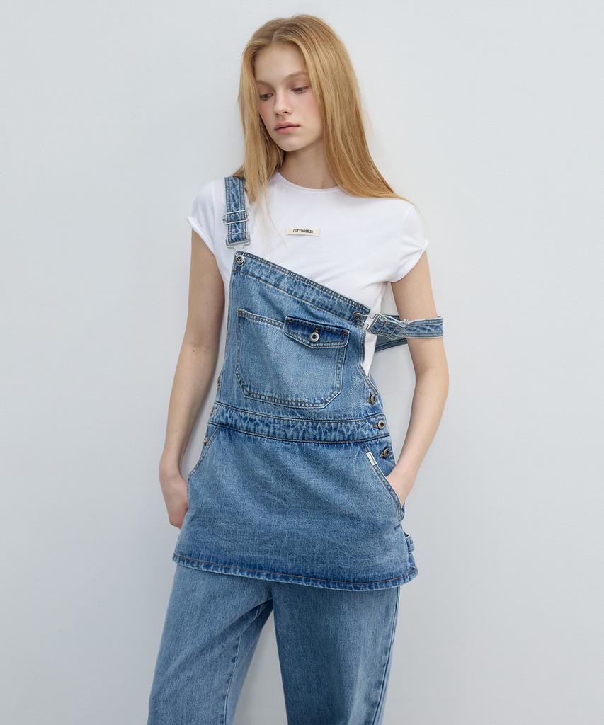 City Breeze Denim Layered Overalls_Blue