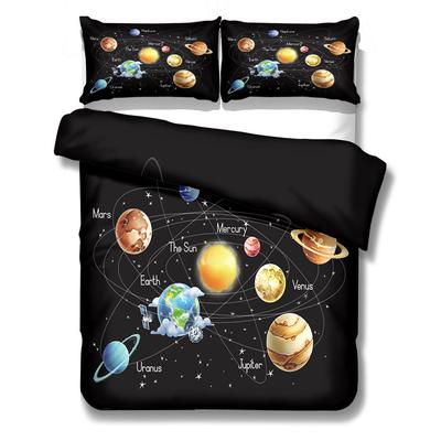 Zonnestelsel Kaart Dekbedovertrek Set King Queen Double Full Twin Single Maat Beddengoed Set